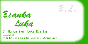 bianka luka business card